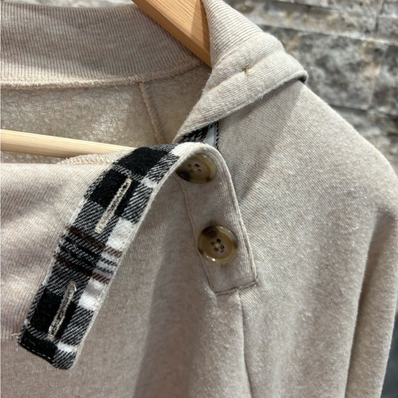 J. Crew Cream Cowl Neck Sweater with Button Accents size XL - Picture 4 of 7